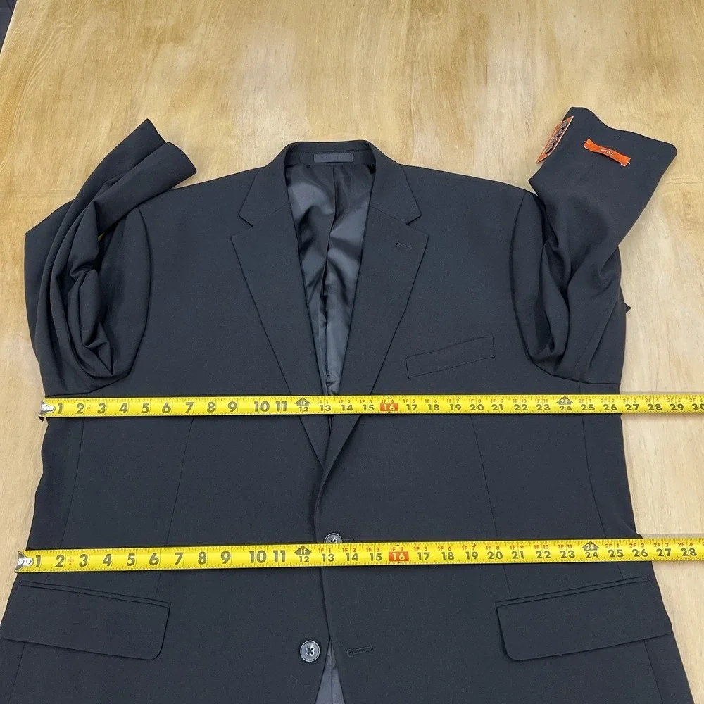 Tallia Blazer Sport Coat Mens 50R Classic Fit‎ Polyester Blend Stretch Black